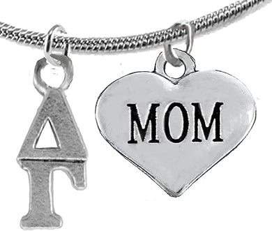 Delta Gamma, Mom, Hypoallergenic Safe Adjustable Fits Anyone Licensed Sorority Jewelry Manufacturer