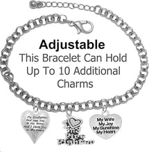 Firefighter's Wife, Firefighters Wife Gifts, Firefighters Gifts, My Firefighter, God Has You In His Arms, I Have You In My Heart Adjustable Bracelet, Nickel Free