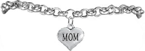 Mom Charm Bracelet, Hypoallergenic, Will NOT Irritate Anyone with Sensitive Skin, Safe, Nickel, Lead & Cadmium Free.