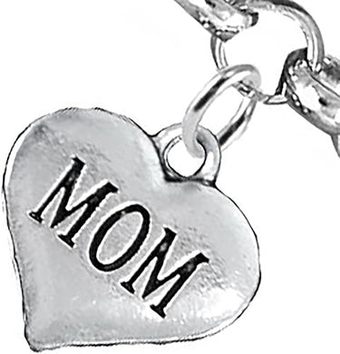 Mom Charm Bracelet, Hypoallergenic, Will NOT Irritate Anyone with Sensitive Skin, Safe, Nickel, Lead & Cadmium Free.
