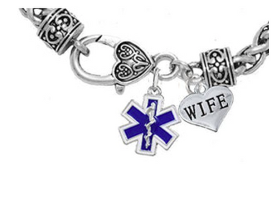 EMT Wife Adjustable Bracelet, Hypoallergenic, Safe - Nickel & Lead Free