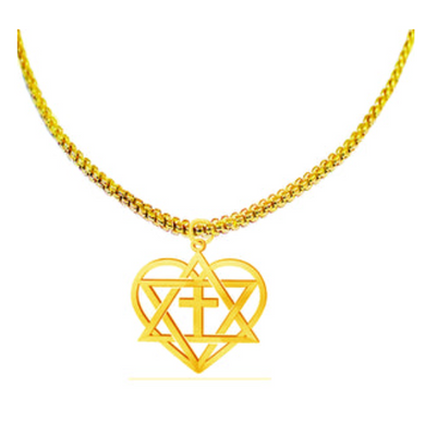 Messianic, Christain, Yeshua (Jesus) In My Heart Adjustable 14KT Goldtone Box Chain Necklace. Hypoallergenic-Safe, No Nickel, Lead, Or Cadmium In The Metal. Great Gift For Friend Or Family ©2024