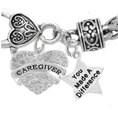 Caregiver, Nurse, RN, LPN, You Made a Difference, Bracelet, Hypoallergenic Safe - Nickel & Lead Free