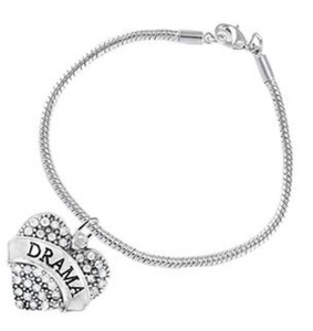 Drama Crystal Heart Hypoallergenic Bracelet. Nickel and Lead Free!