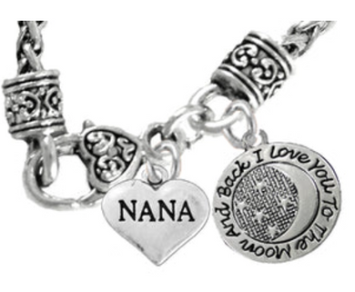 Nana,I Love You To The Moon And Back Necklace,No Nickel, Lead 1827-1818N10