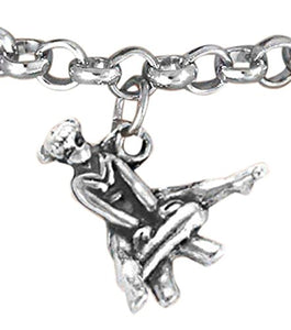 Gymnast" On the Gym Horse" Charm Bracelet Adjustable, ©2007 Safe, Nickel & Lead Free!