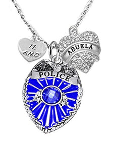 Policeman's Te Amo Abuela Necklace, Hypoallergenic, Safe - Nickel & Lead Free