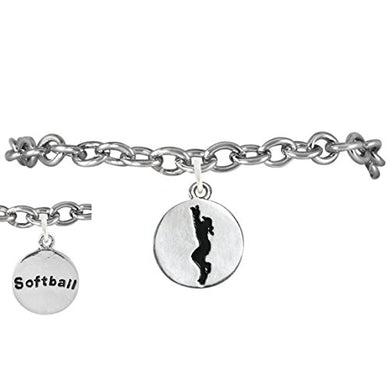 The Perfect Gift 2-Sided Softball Charm Adjustable Bracelet ©2011 Safe - Nickel & Lead Free