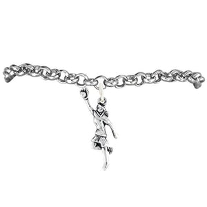 The Perfect Gift "Girl Catching Softball" Adjustable Bracelet ©2010 Safe - Nickel & Lead Free