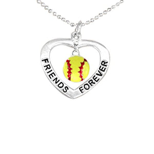 Softball "Friends Forever" ©2007 Hypoallergenic Necklace. Nickel, Lead, Cadmium Free.