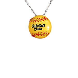 Softball Diva Hypoallergenic Adjustable Necklace Safe - Nickel & Lead Free