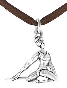 Gymnast Floor Pose Necklace, Adjustable, Hypoallergenic, Nickel, Lead & Cadmium Free