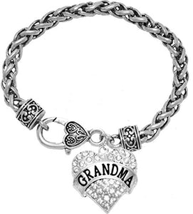 Grandma Crystal Heart Bracelet, Safe - Hypoallergenic, Nickel, Lead & Cadmium Free!