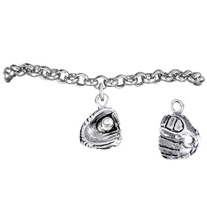 The Perfect Gift "Softball Ball in Glove Charm" Bracelet ©2012 Adjustable, Safe - Nickel & Lead Free