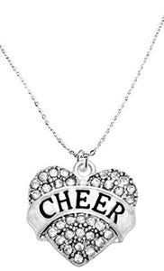 Cheer Crystal Heart Necklace, Safe - Hypoallergenic, Nickel, Lead & Cadmium Free!