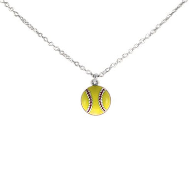 Small Cute Little Softball Hypoallergenic Adjustable Necklace Safe - Nickel & Lead Free