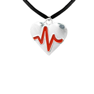 Women's Heart Disease Awareness, Hypoallergenic Adjustable Necklace. Nickel and Lead Free