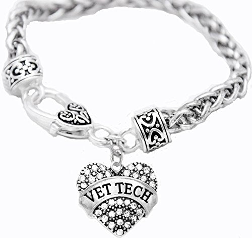 Vet Tech Crystal Heart Bracelet, Safe - Nickel, Lead & Cadmium Free!