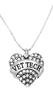 Vet Tech Crystal Heart Necklace, Safe - Nickel, Lead & Cadmium Free!