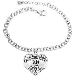 The Perfect Gift "RN" Hypoallergenic Adjustable Fits Anyone Bracelet, Safe - Nickel & Lead Free