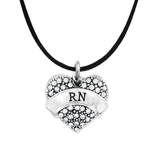 The Perfect Gift "RN" Adjustable Hypoallergenic Black Suede Necklace, Safe - Nickel & Lead Free!