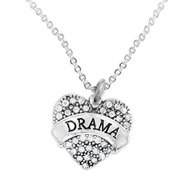 Drama Crystal Heart Hypoallergenic Necklace. Nickel and Lead Free!