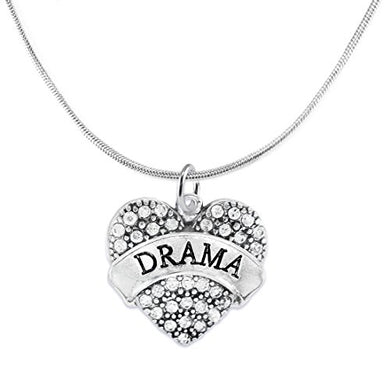 Drama Crystal Heart Adjustable Hypoallergenic Necklace. Nickel and Lead Free!