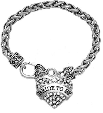 Bride to Be Crystal Heart Bracelet, Safe - Nickel, Lead & Cadmium Free!