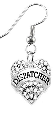 Dispatcher Crystal Heart Earrings, Safe - Nickel, Lead & Cadmium Free!