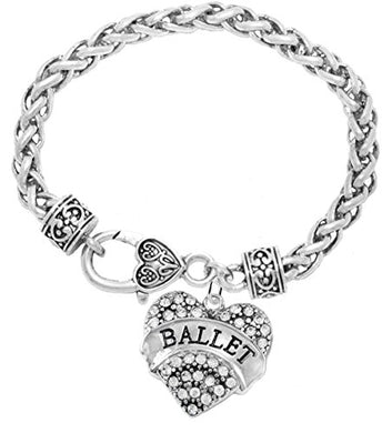 Ballet Crystal Heart Hypoallergenic Bracelet. Nickel and Lead Free!