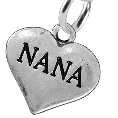 Nana Heart Charm Post Earrings ©2016 Hypoallergenic, Safe - Nickel, Lead & Cadmium Free!