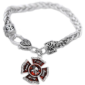 Firefighter's Mom's Crystal Bracelet, ©2015 Safe - Nickel, Lead & Cadmium Free!