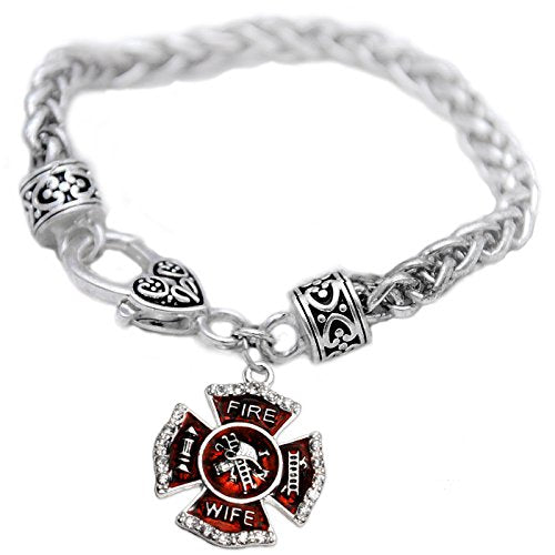 Firefighter's Wife Crystal Bracelet, ©2015 Safe - Nickel, Lead & Cadmium Free!