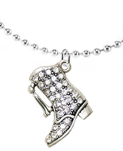 Drill Boot Crystal Necklace - Safe, Nickel, Lead & Cadmium Free!