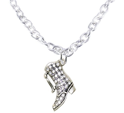 Drill Boot Crystal Necklace, Safe - Nickel, Lead & Cadmium Free!