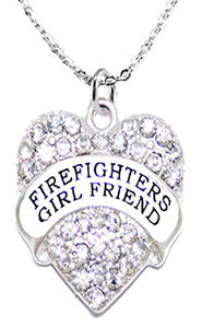 Firefighter's Girl Friend Crystal Necklace, Safe - Nickel, Lead & Cadmium Free!