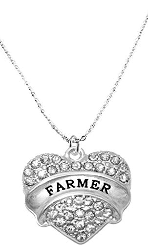 Farmer Hypoallergenic Crystal Heart Cable Chain Necklace