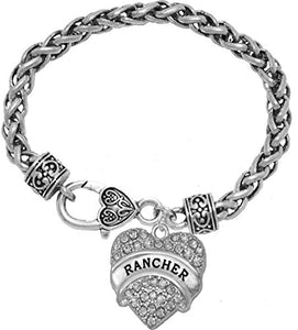 Rancher Hypoallergenic Crystal Heart Bracelet