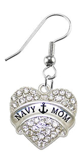 The Perfect Gift "Navy Mom" Hypoallergenic Earring, Safe - Nickel, Lead & Cadmium Free!