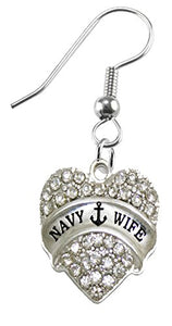 The Perfect Gift "Navy Wife" Hypoallergenic Earring, Safe - Nickel, Lead & Cadmium Free!