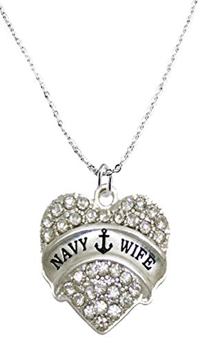 The Perfect Gift Navy Wife Hypoallergenic Necklace, Safe - Nickel, Lead & Cadmium Free!