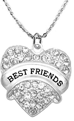 Best Friends Adjustable Crystal Heart Necklace