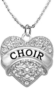 Choir Crystal Heart Necklace