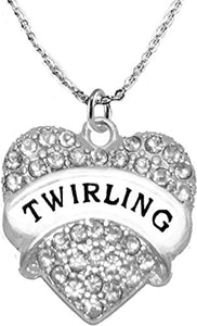 Twirling Crystal Heart Necklace