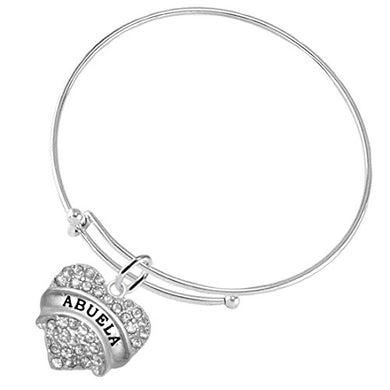 Abuela Crystal Heart Bracelet ©2015, Safe - Hypoallergenic, Nickel, Lead & Cadmium Free!