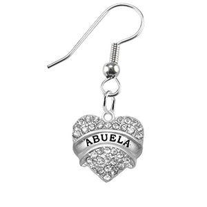 Abuela Crystal Heart Earrings, Safe - Hypoallergenic, Nickel, Lead & Cadmium Free!