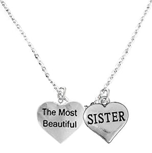 The Most Beautiful "Sister" Adjustable Curb Chain Necklace, Safe - Nickel & Lead Free.