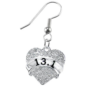 13.1 Running Crystal Heart Earring- Hypoallergenic Nickel, and Lead Free!