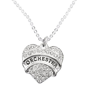 Orchestra Crystal Heart Hypoallergenic Safe Necklace Nickel & Lead Free
