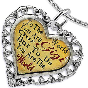 Gigi Heart Charm Necklace ©2016 Hypoallergenic, Adjustable, Safe, Nickel, Lead & Cadmium Free!